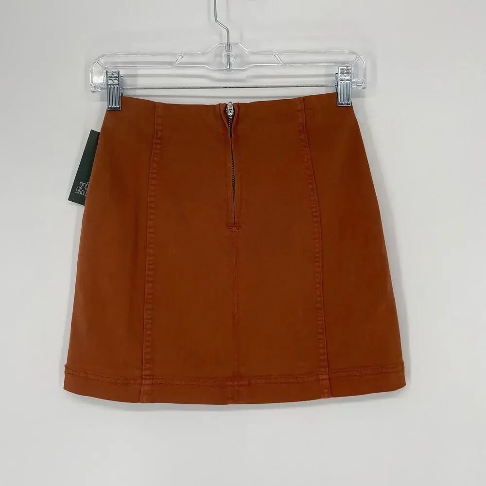 Wild Fable Brown A-Line Mini Skirt Size 00
